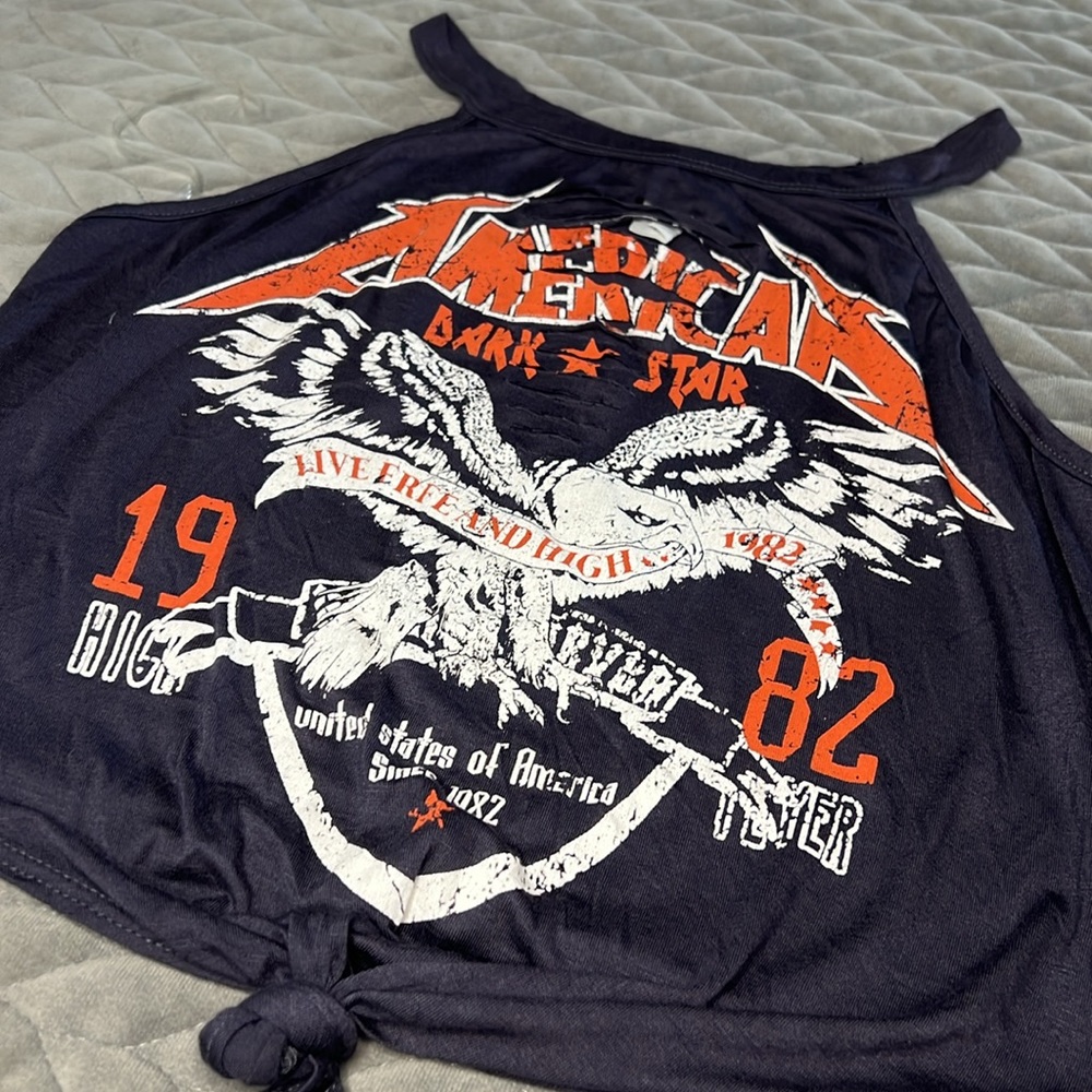 American Rocker Slashed Tee size Large - Picture 3 of 8